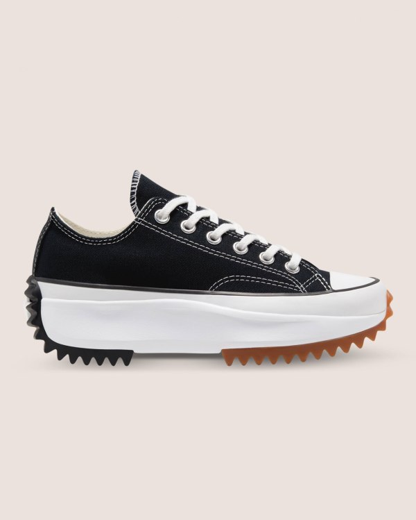 Converse Run Star Hike Canvas Sort Sko Danmark - Converse Lave Sneakers Herre - 91473QBVU